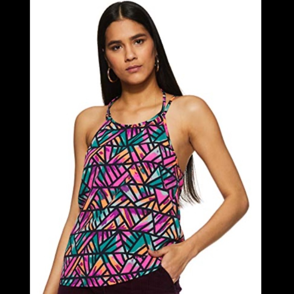 Noisy may Women's Colorful Geometric Tank Top